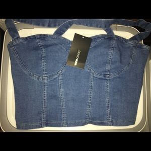 Fashion nova jean crop top